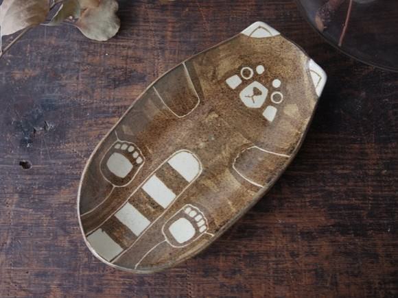 つぐみ製陶所 レッサーパンダ 楕円皿 大